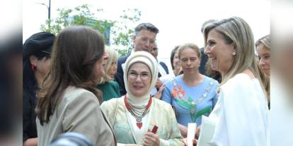 Emine Erdoğan, Hollanda Kraliçesi Cerruti ile lider eşleriyle buluştu