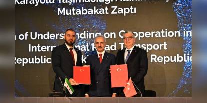 Uraloğlu: Türkiye-Suriye arasında karayolu taşımacılığı anlaşması imzalandı