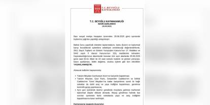 Beyoğlu'nda 24 saatlik etkinlik yasağı