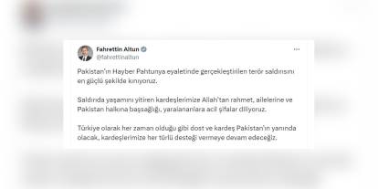Altun: Pakistan'daki terör saldırısını kınıyoruz