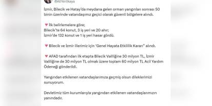 İçişleri Bakanı Yerlikaya: Bursa Gemlik depremi sonrası olumsuz durum yok