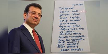İmamoğlu'ndan cezaevi mesajı: 'Değişim vakti geldi'
