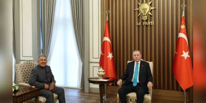 Erdoğan, Tataristan Cumhurbaşkanı Minnihanov ile görüştü