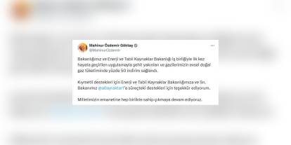 Göktaş: Şehit yakınları ve gaziler doğal gazda yüzde 50 indirimden yararlanacak
