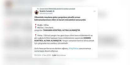 Muğla Milas ve Manisa Saruhanlı yangınları kontrol altında