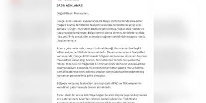 MSB: Pençe-Kilit Harekatı'nda metan gazına maruz kalan 19 askerden 5'i şehit