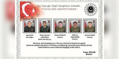 Pençe-Kilit Harekatı'nda metan gazına maruz kalarak 5 asker şehit oldu