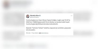Cumhurbaşkanı Erdoğan, DEM Parti heyetini kabul edecek