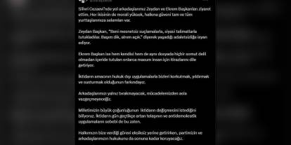 Vahap Seçer: Zeydan Karalar ve Ekrem İmamoğlu'nun mesajını paylaştı