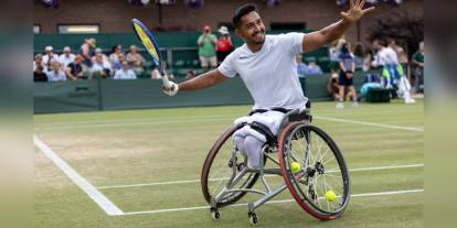 Ahmet Kaplan Wimbledon'da yarı finale yükseldi