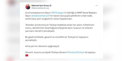 Ersoy: Güvenli ve huzurlu Türkiye dönemi 'Terörsüz Türkiye' ile başlıyor