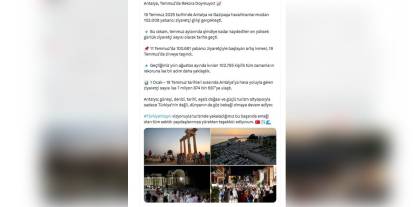 Antalya'ya günlük yabancı ziyaretçi sayısı rekor kırdı: 102 bin 6 kişi