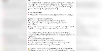 İçişleri Bakanı Yerlikaya: 2,5 milyar TL'lik dolandırıcılık şebekesi çökertildi