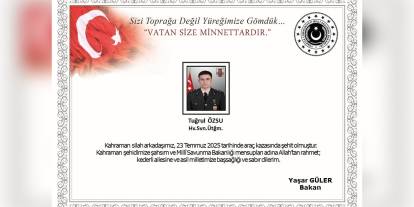 Malatya'da trafik kazası: Hava Savunma Üsteğmen Tuğrul Özsu şehit oldu