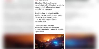Osmangazi'ye doğru ilerleyen yangın: Avdancık Mahallesi tahliye edildi