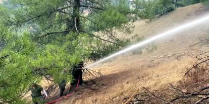 Kahramanmaraş'ta orman yangını sürüyor: 500 hektar alan kül oldu
