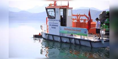 Muğla'da caretta carettalar için göl temizliği