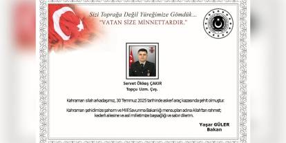 Edirne'de askeri araç kazası: Topçu Uzman Çavuş şehit oldu