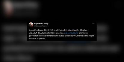 2025-YKS Tercihleri Başladı