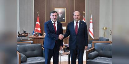 Cevdet Yılmaz, KKTC Cumhurbaşkanı Tatar ile görüştü