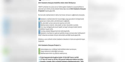 Adalet Bakanı Tunç: 12 bin 887 kadastro dosyası karara bağlandı