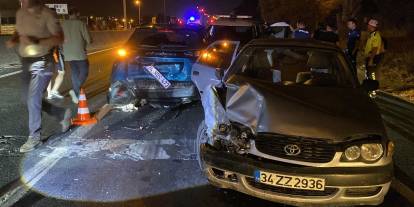 Çorlu'da polis kaçan aracı durdurdu: 9 kaçak göçmen yakalandı