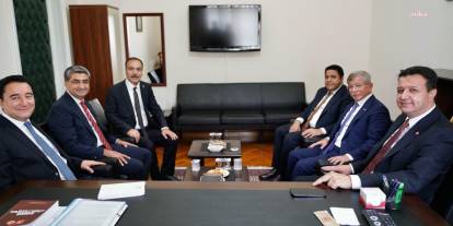 DEVA, Gelecek ve Saadet Partisi genel başkanları TBMM'de kurulan komisyonun ardından buluştu