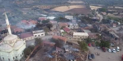 Çanakkale'de orman yangını sürüyor: Saçaklı Köyü'ndeki zararlar dron ile görüntülendi