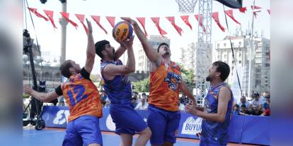 Kayseri'de FIBA onaylı 3x3 basketbol turnuvası başladı