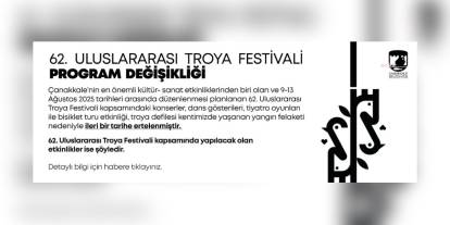 Çanakkale'deki yangın: 62. Uluslararası Troya Festivali'ndeki birçok etkinlik ertelendi