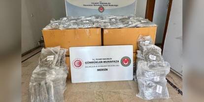 Mersin Limanı'nda 587 kilo esrar ele geçirildi