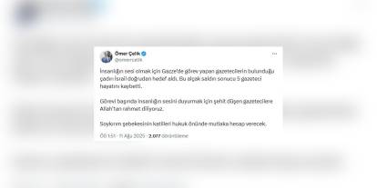 Ömer Çelik: İsrail'in saldırısı sonucu 5 gazeteci hayatını kaybetti