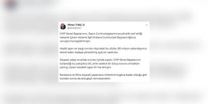 Adalet Bakanı Tunç: Cumhurbaşkanı Erdoğan'a hakaret içeren sözler için soruşturma başlatıldı