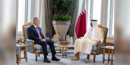 Hakan Fidan, Doha'da Katar Emiri Al Thani tarafından kabul edildi