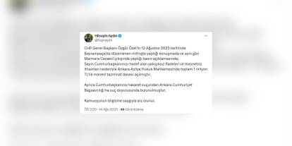 Cumhurbaşkanı Erdoğan, Özgür Özel'e 1 milyon TL'lik dava açtı